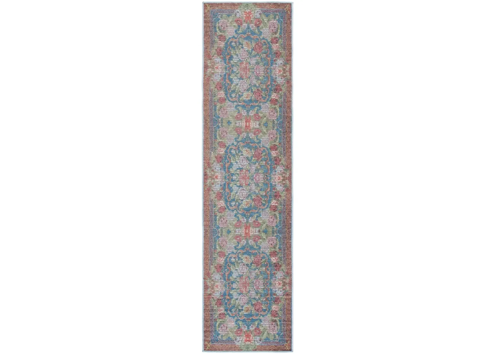 BESARABIAN 220 Blue 2' X 8' Runner Rug