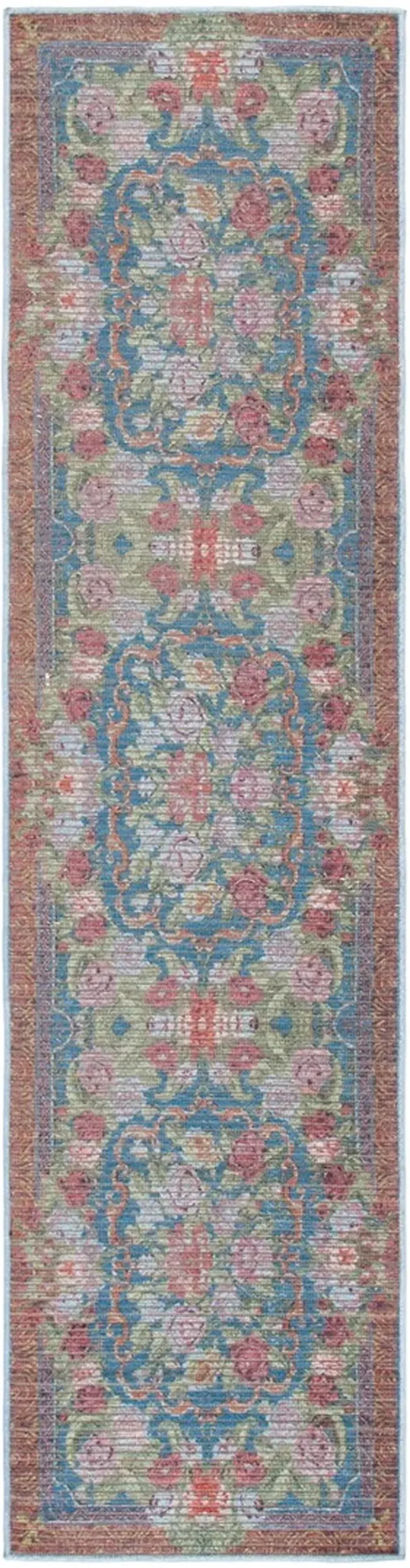 BESARABIAN 220 Blue 2' X 8' Runner Rug