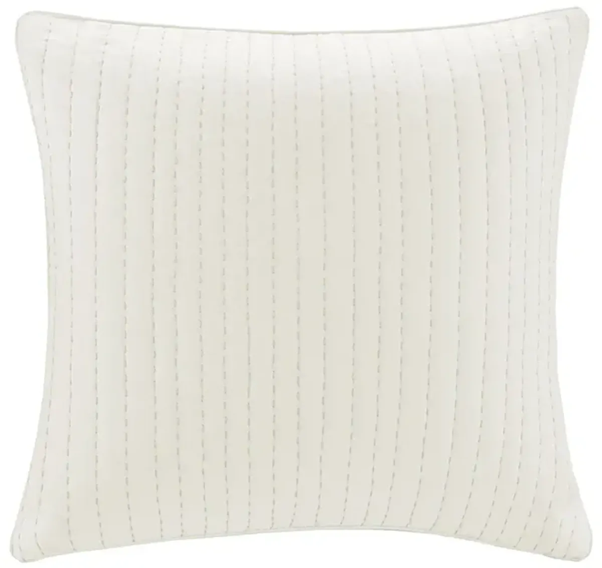 INK+IVY Camila White Cotton Quilted Euro Sham