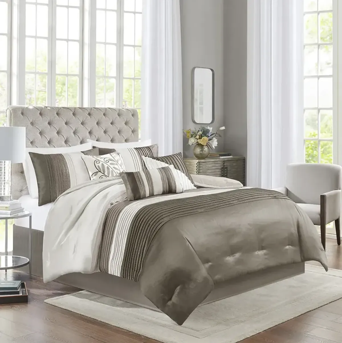 Madison Park Amherst Natural 7 Piece Comforter Set