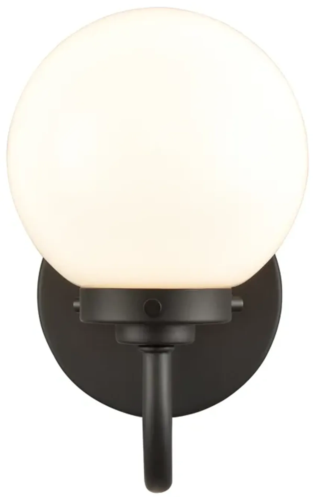 Fairbanks 8.5'' High 1-Light Sconce - Matte Black with Opal