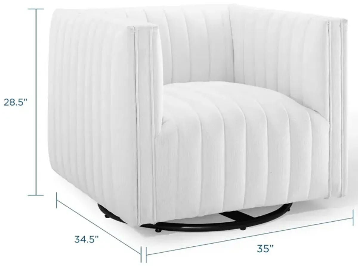 Conjure Tufted Swivel Upholstered Armchair