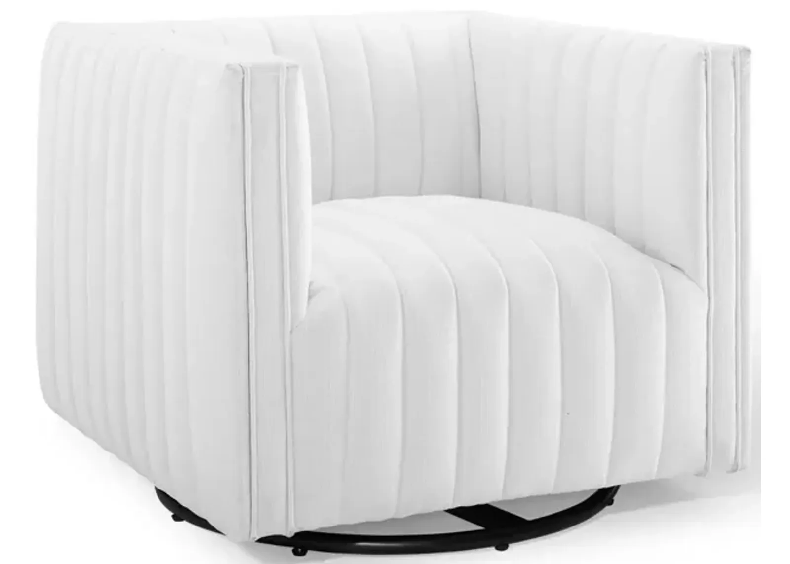 Conjure Tufted Swivel Upholstered Armchair