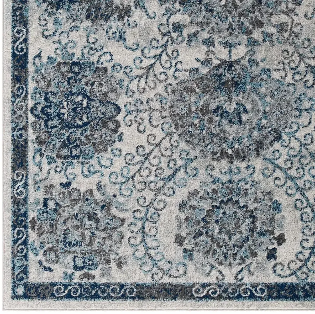 Entourage Kensie Distressed Floral Moroccan Trellis 5x8 Area Rug