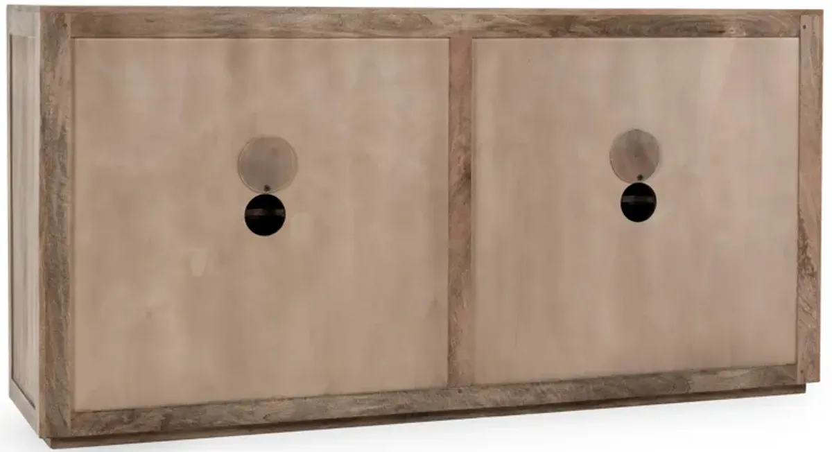 Jensen Mango Wood 4Dr Cabinet Taupe