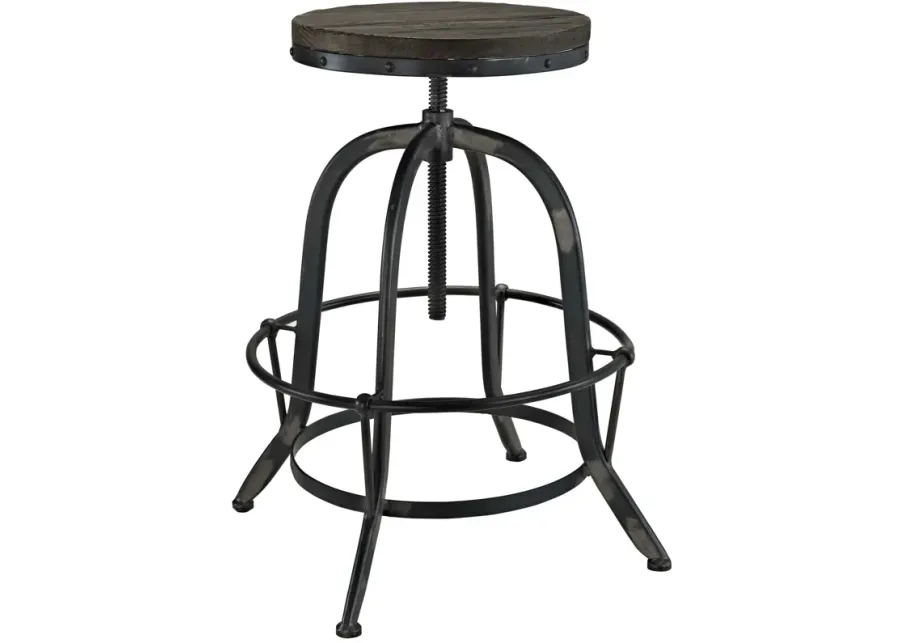 Collect Wood Top Bar Stool