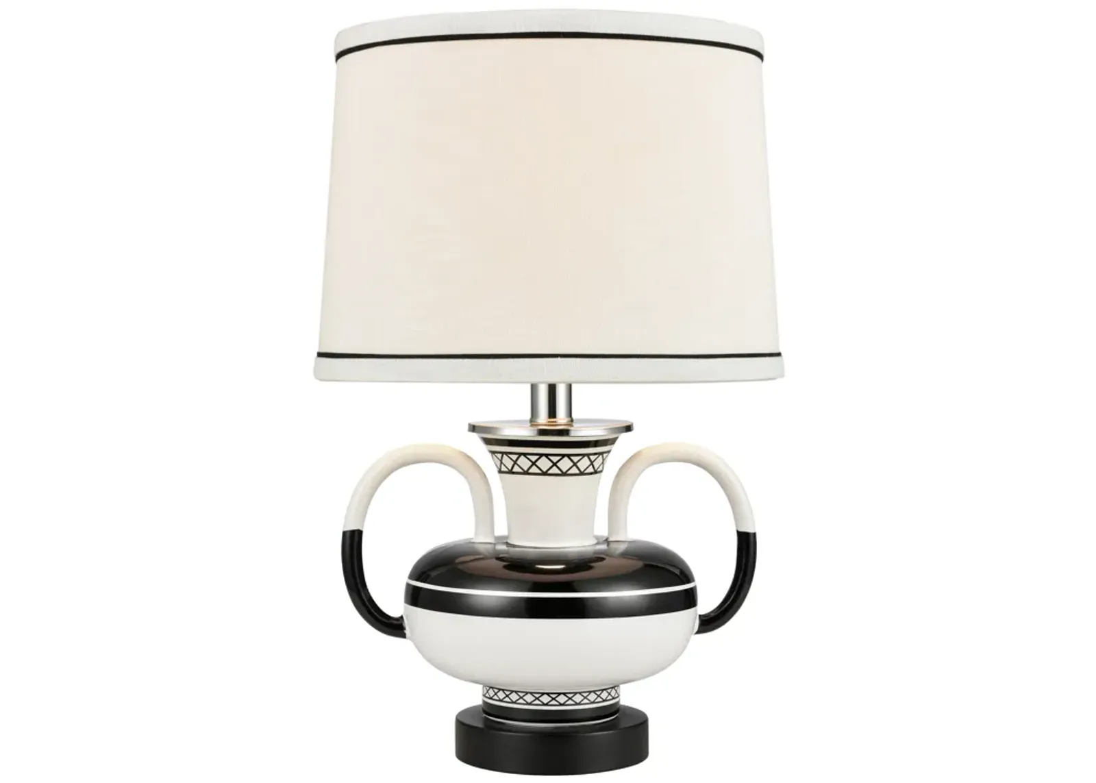 Luxor Gardens 18" High 1-Light Table Lamp - White