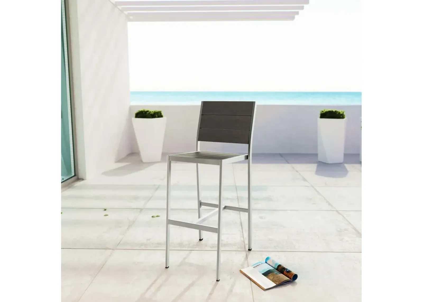 Shore Outdoor Armless Bar Stool