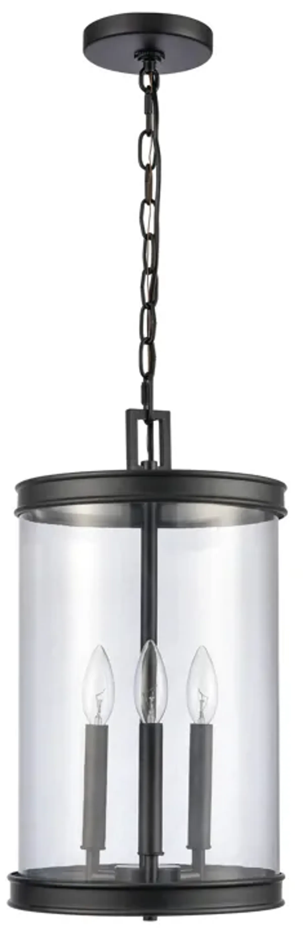 Mendoza 10.25" Wide 3-Light Pendant - Matte Black