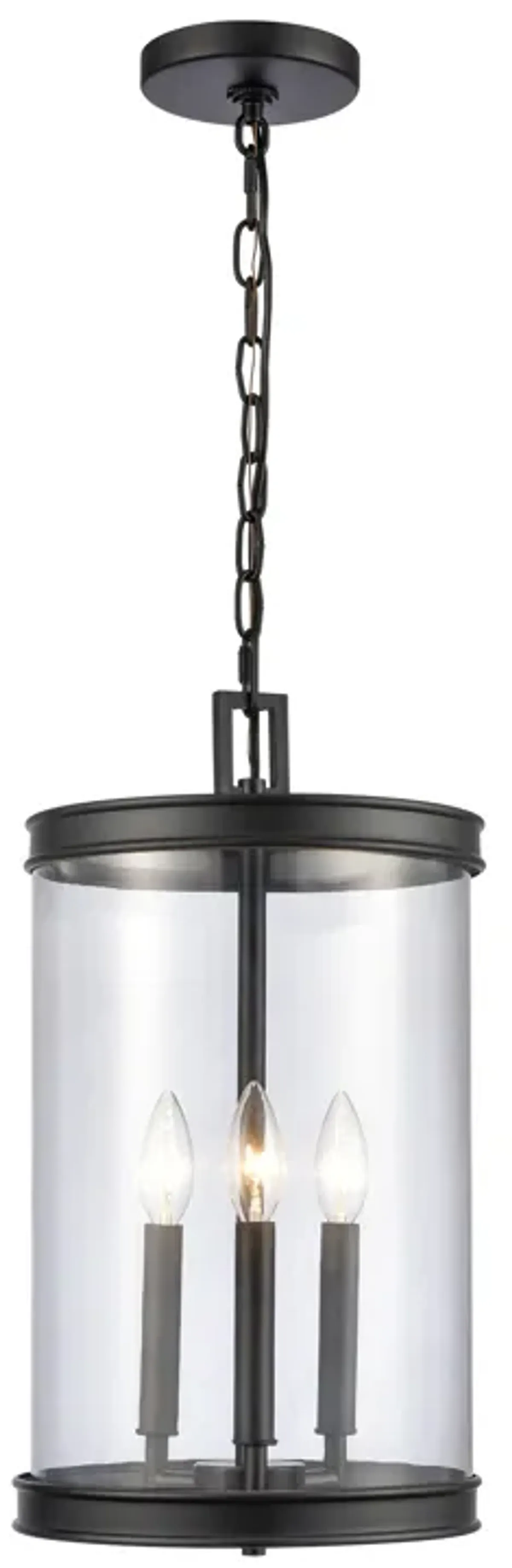 Mendoza 10.25" Wide 3-Light Pendant - Matte Black