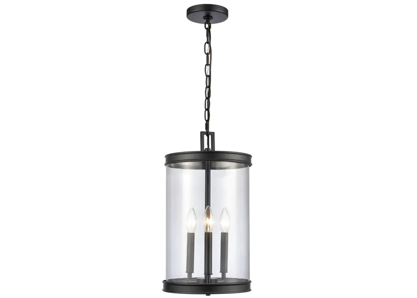 Mendoza 10.25" Wide 3-Light Pendant - Matte Black