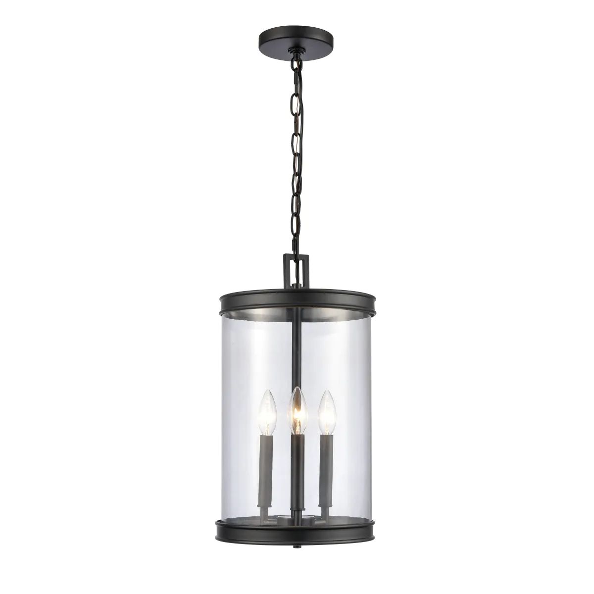 Mendoza 10.25" Wide 3-Light Pendant - Matte Black