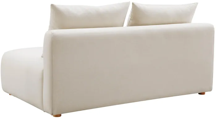 Hangover Cream Linen Modular Loveseat