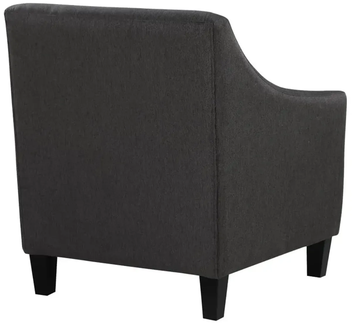 Liam Upholstered Sloped Arm Accent Club Chair Black