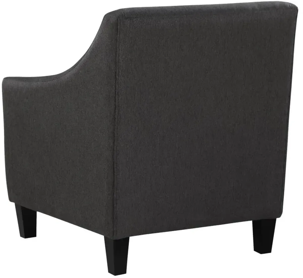 Liam Upholstered Sloped Arm Accent Club Chair Black