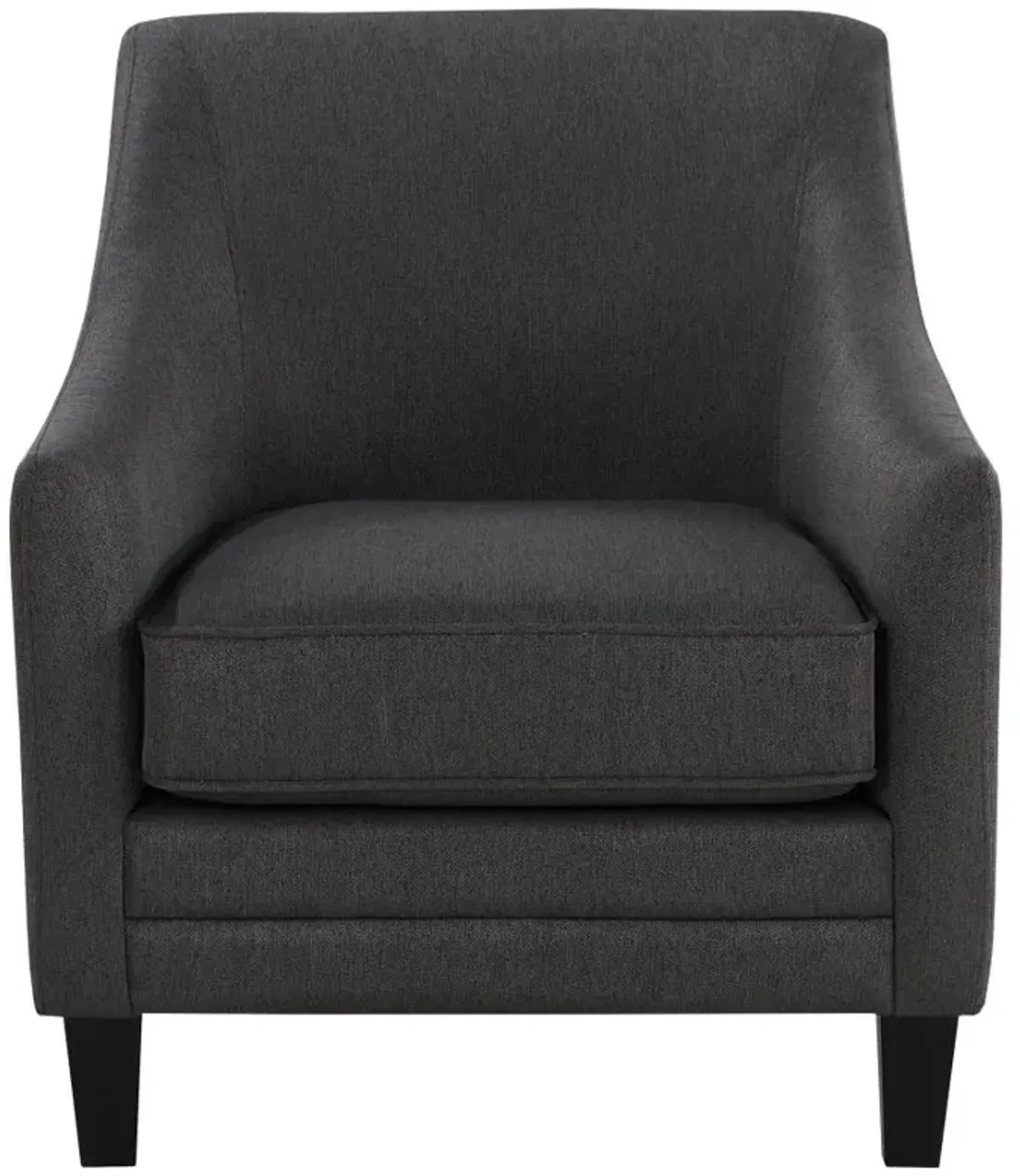 Liam Upholstered Sloped Arm Accent Club Chair Black