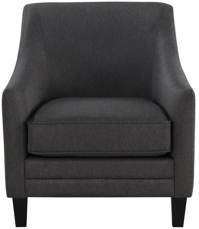 Liam Upholstered Sloped Arm Accent Club Chair Black