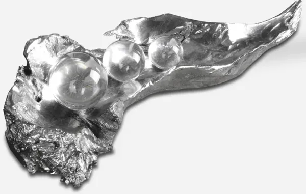 Three Peas In A Pod Metallic Sculpture 