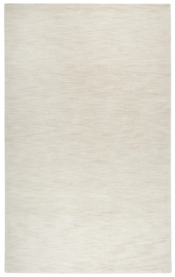Fifth Avenue Beige Solid Wool 5' x 8' Rectangle Rug