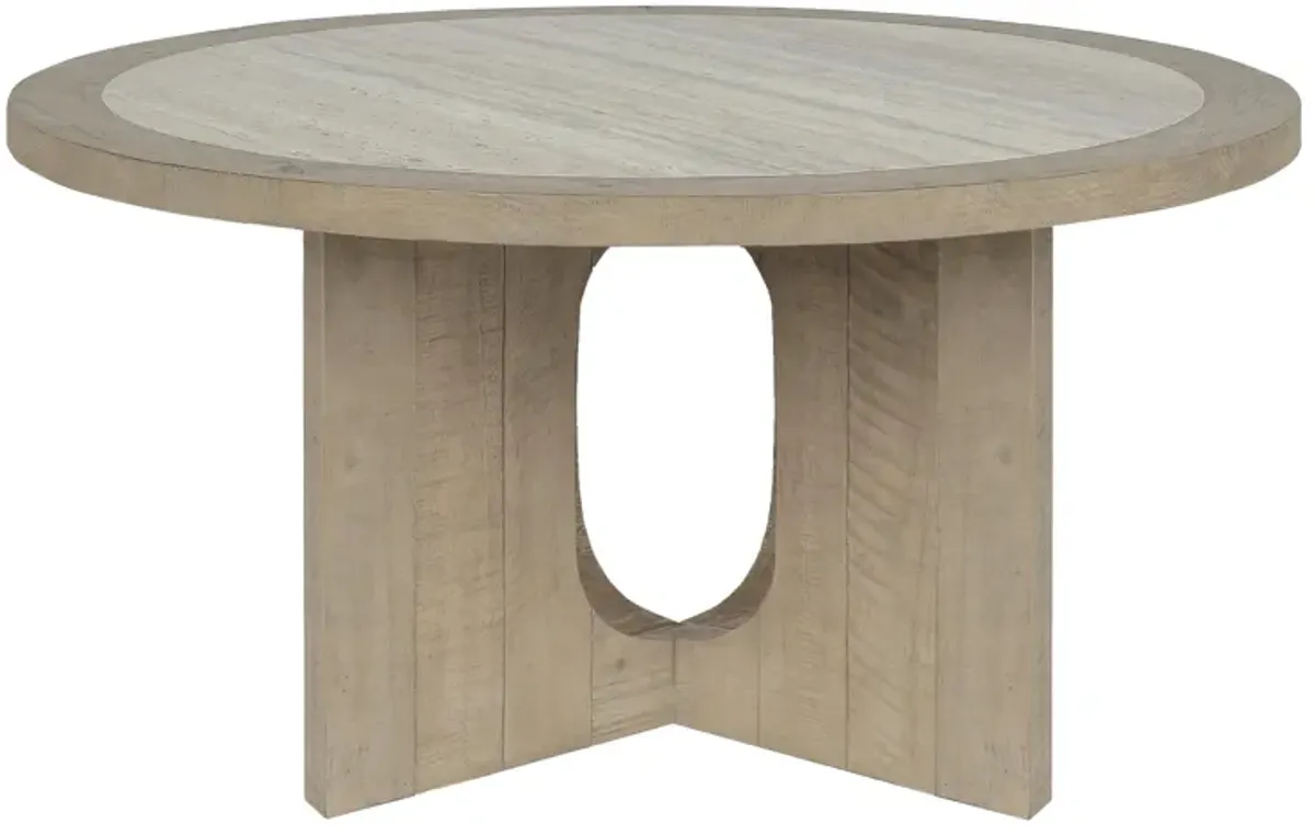 Talbot 55" Reclaimed Solid Wood Transitional Dining Table in Natural Tone