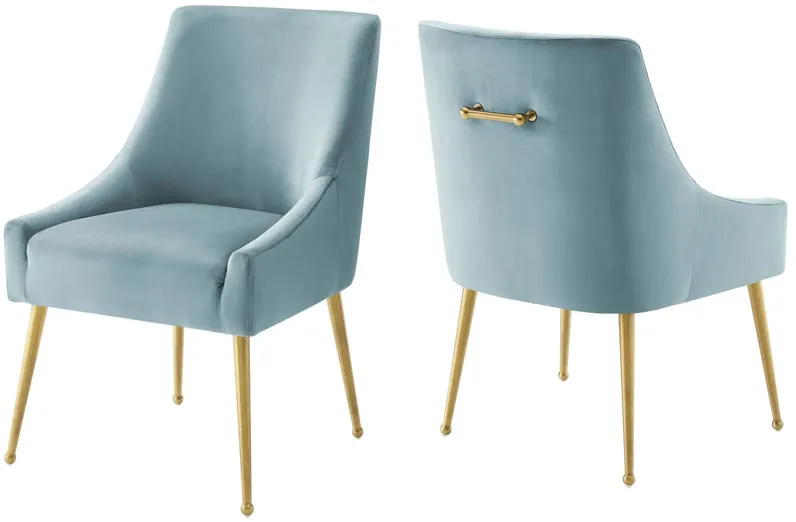 Discern Upholstered Performance Velvet Dining Chair Set of 2