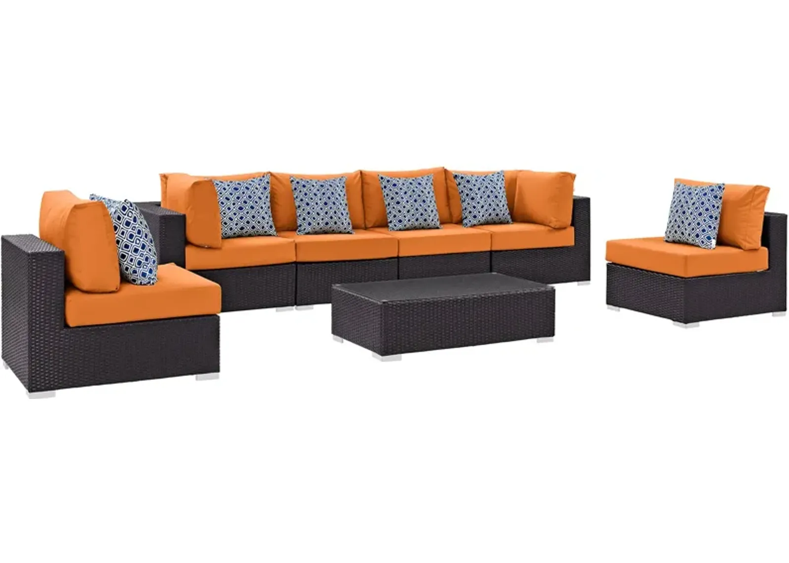 Convene 7 Piece Outdoor Patio Sectional Set