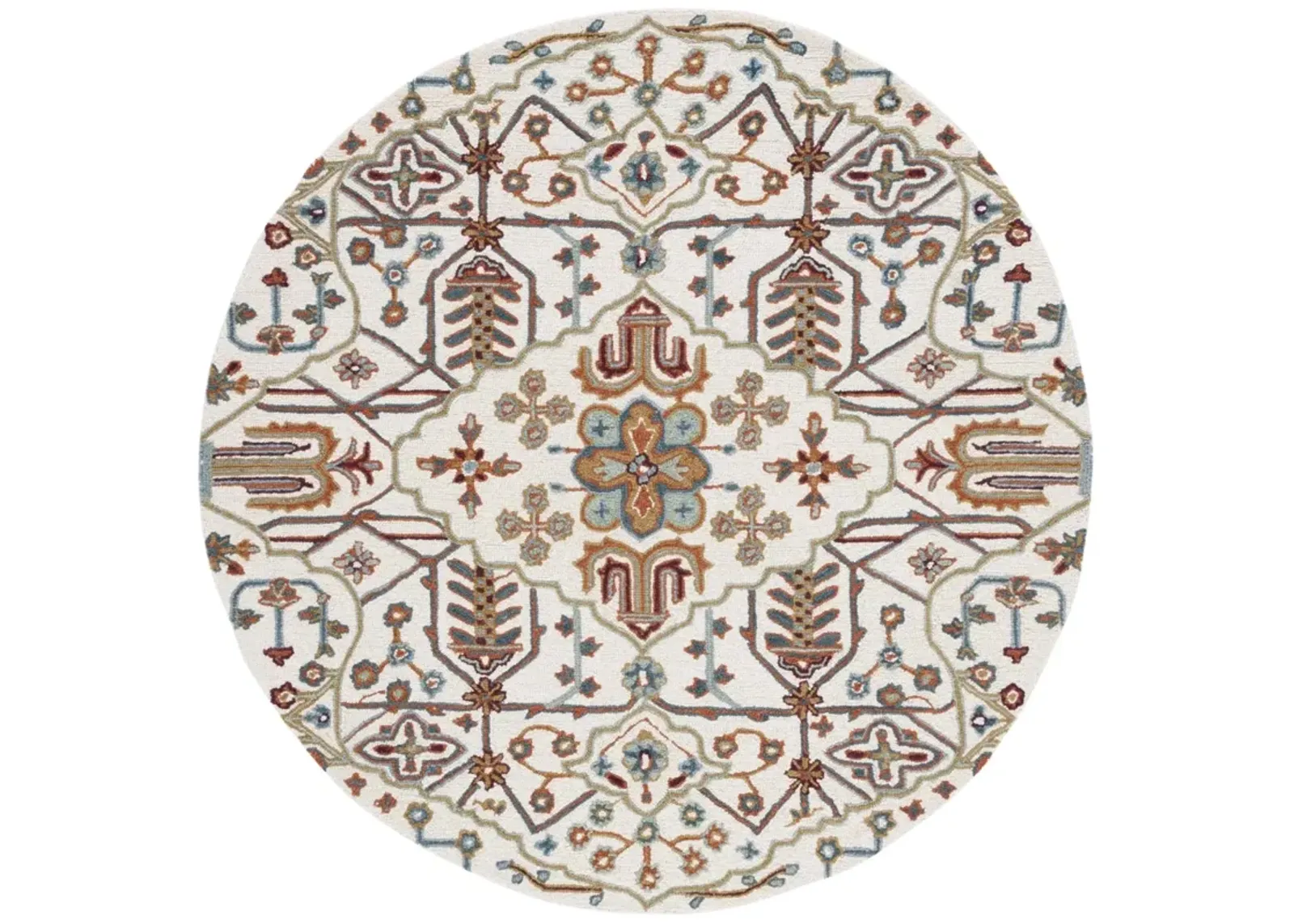 HERITAGE 278 IVORY  4' x 4' Round Round Rug