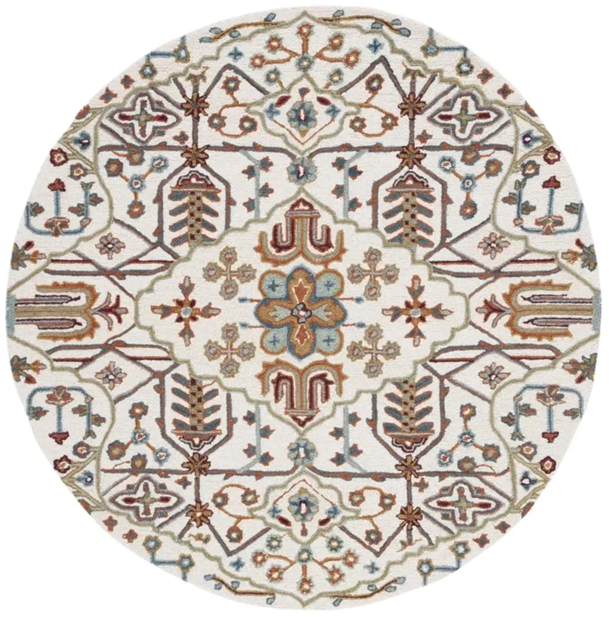 HERITAGE 278 IVORY  4' x 4' Round Round Rug