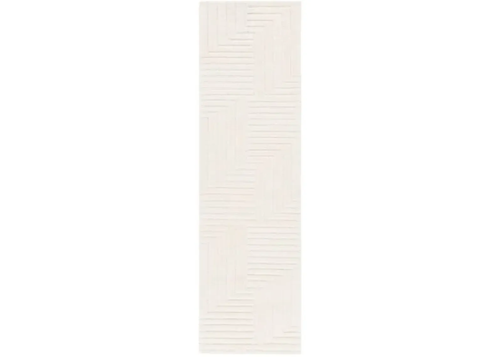 EBONY 802 Beige  2'-3' X 8' Runner Rug