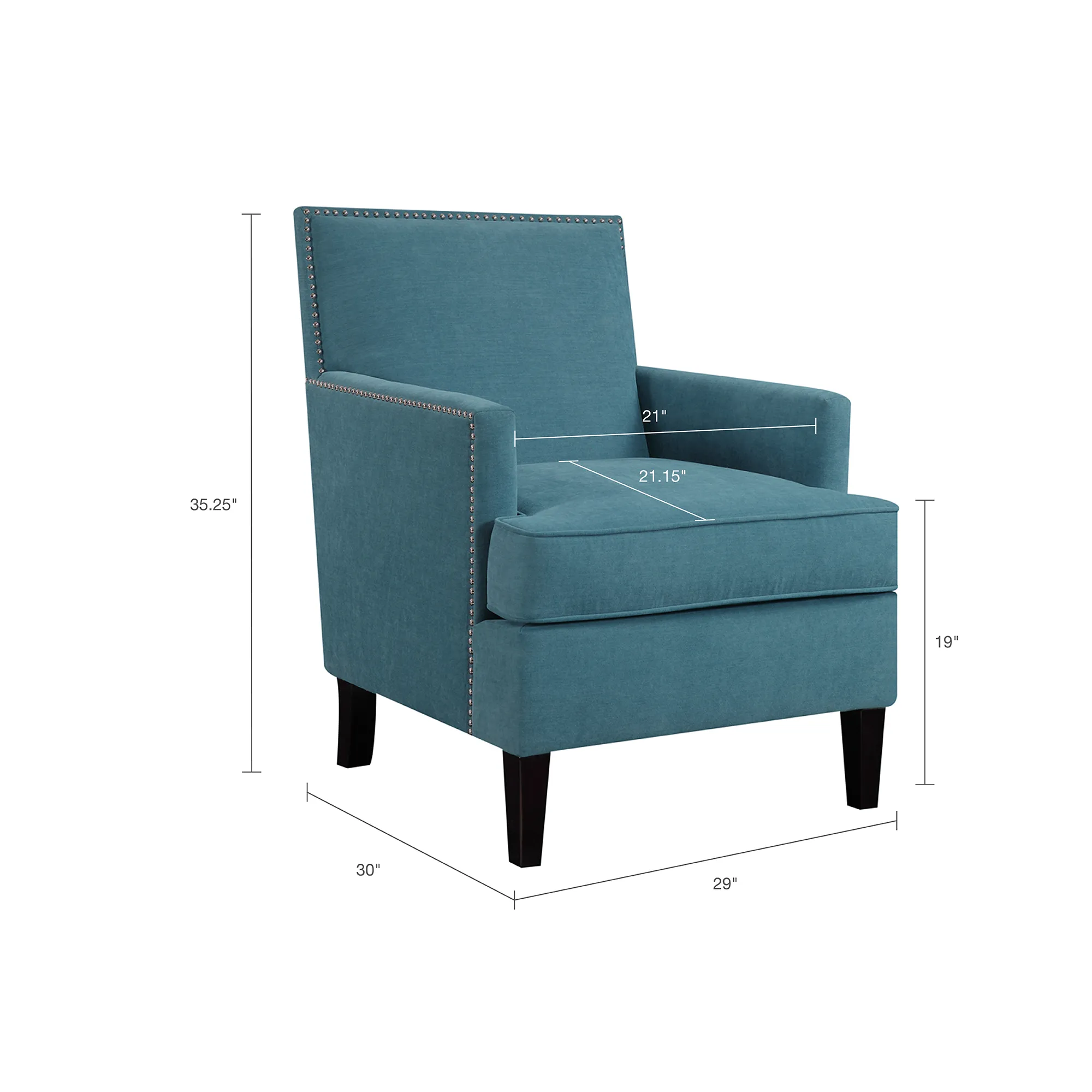 Madison Park Colton Blue Track Arm Club Chair