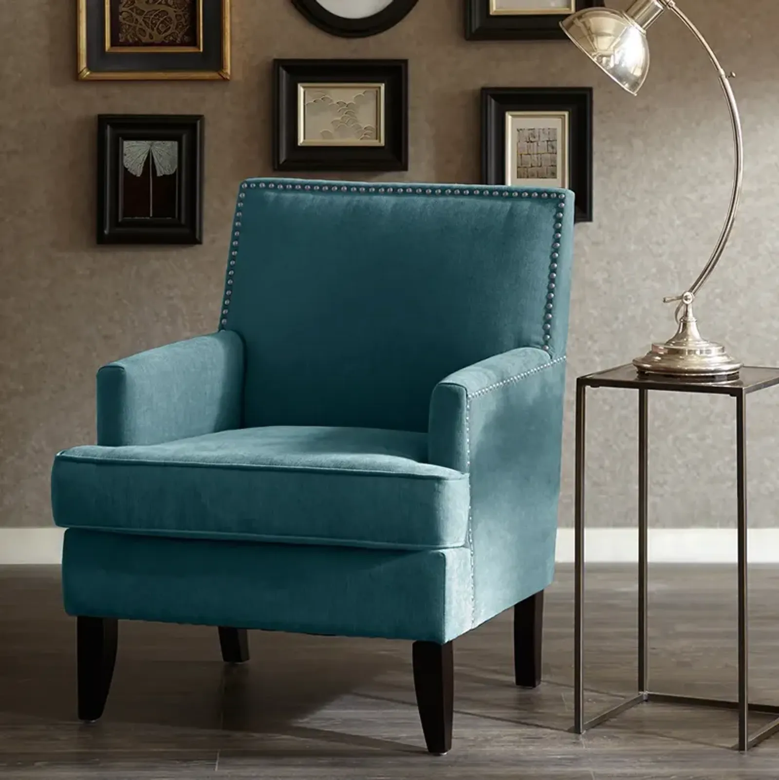 Madison Park Colton Blue Track Arm Club Chair