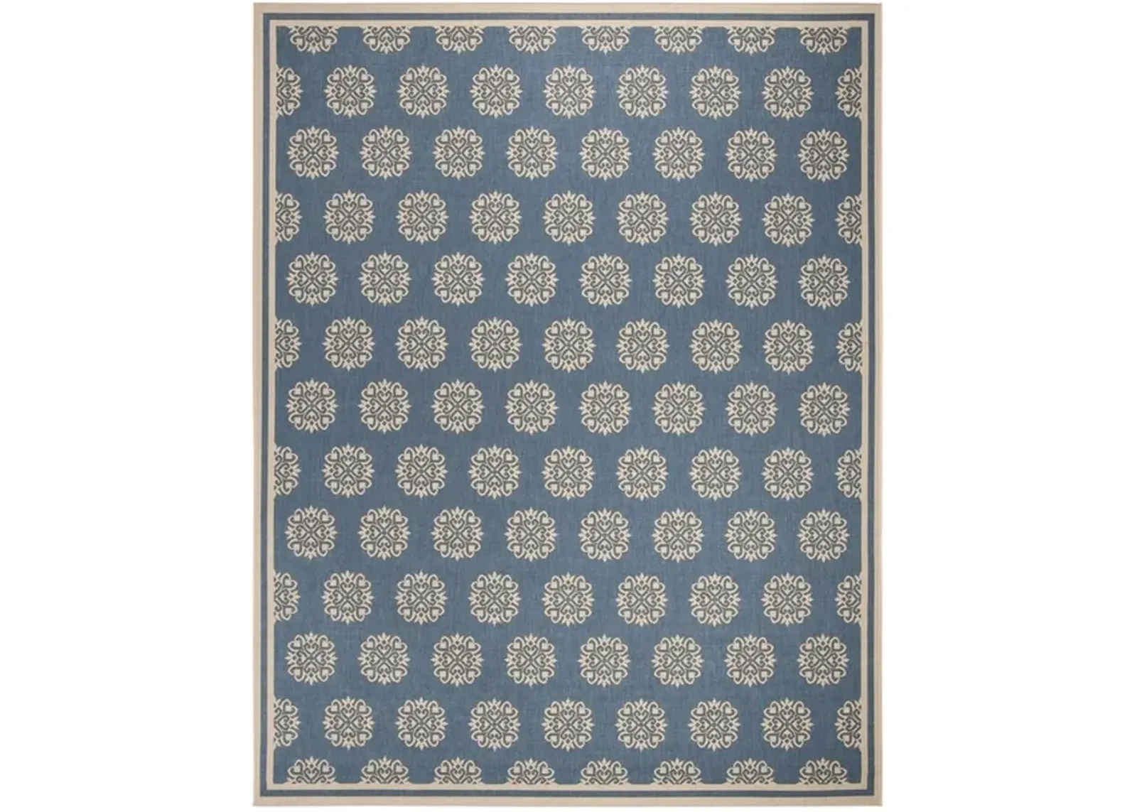 LINDEN 181 Collection LND181N-8 Cream / Blue 8' X 10'