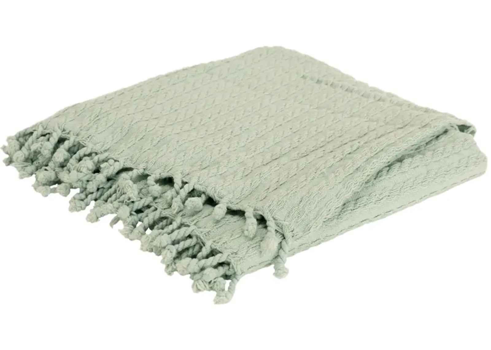 Cable Knit Aqua Throw