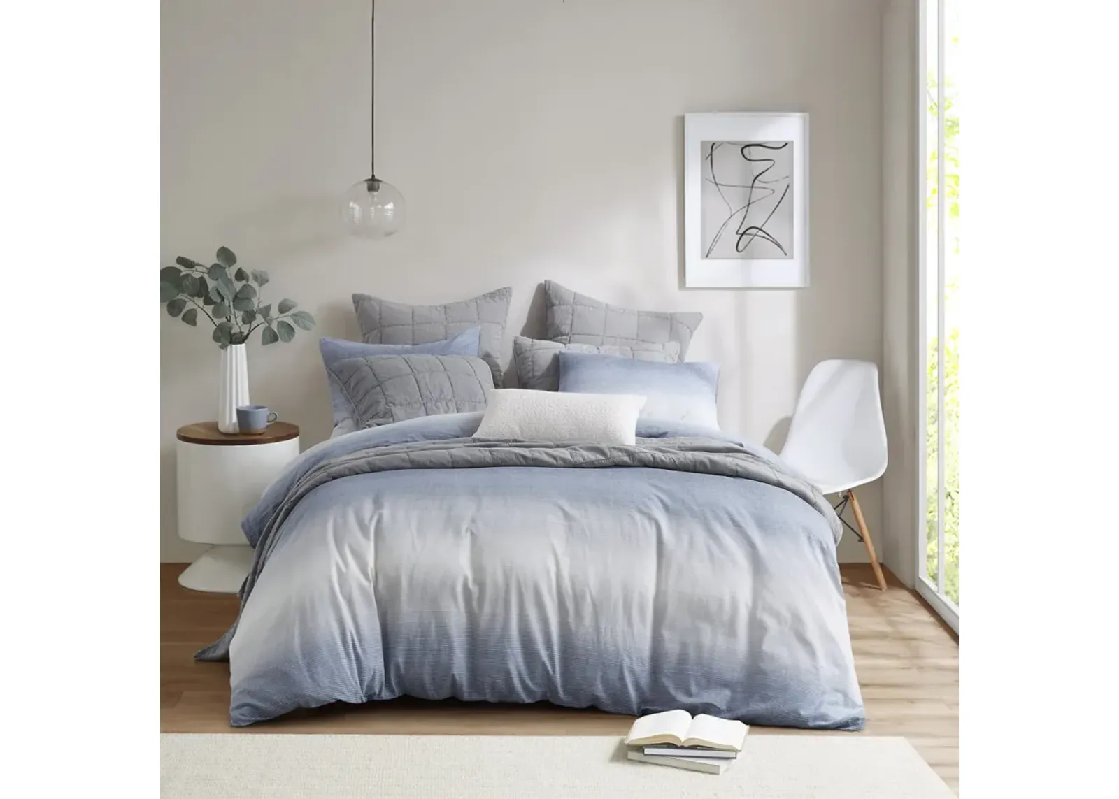 Croscill Casual Callista Blue 3 Piece Duvet Set