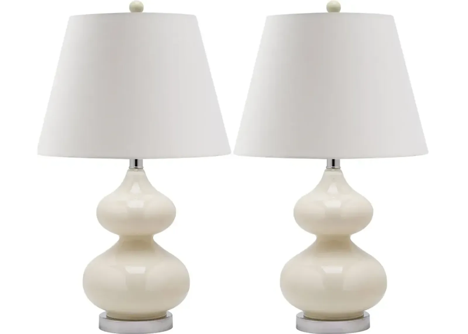 Eva 24-Inch H Double Gourd Glass Lamp - Set of 2