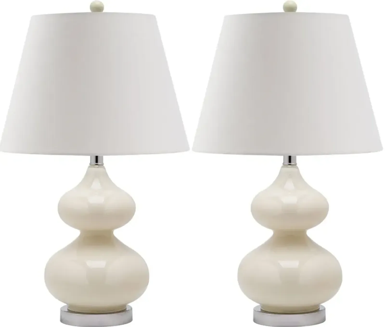 Eva 24-Inch H Double Gourd Glass Lamp - Set of 2