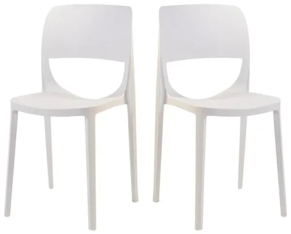 Bella Set of 4 Stackable Side Chair-White