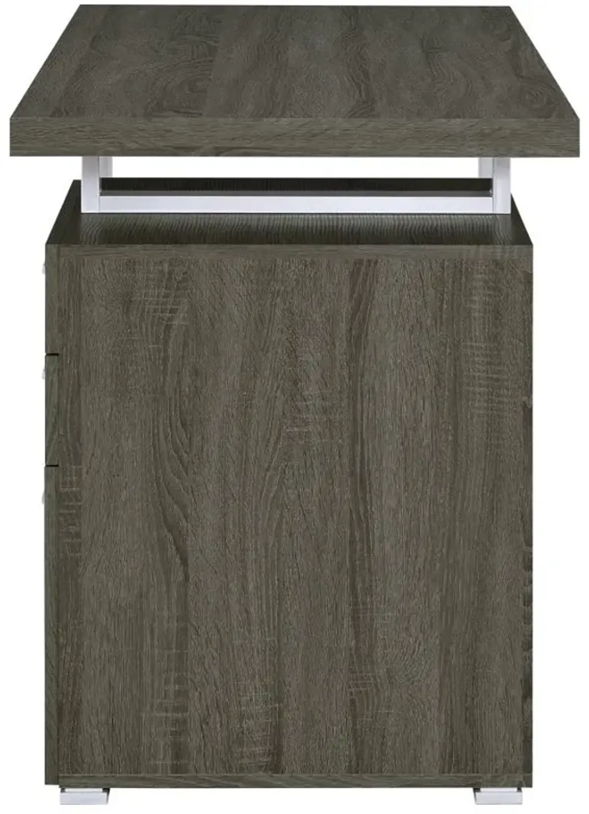 Brennan 3-drawer Office Desk Weathered Grey