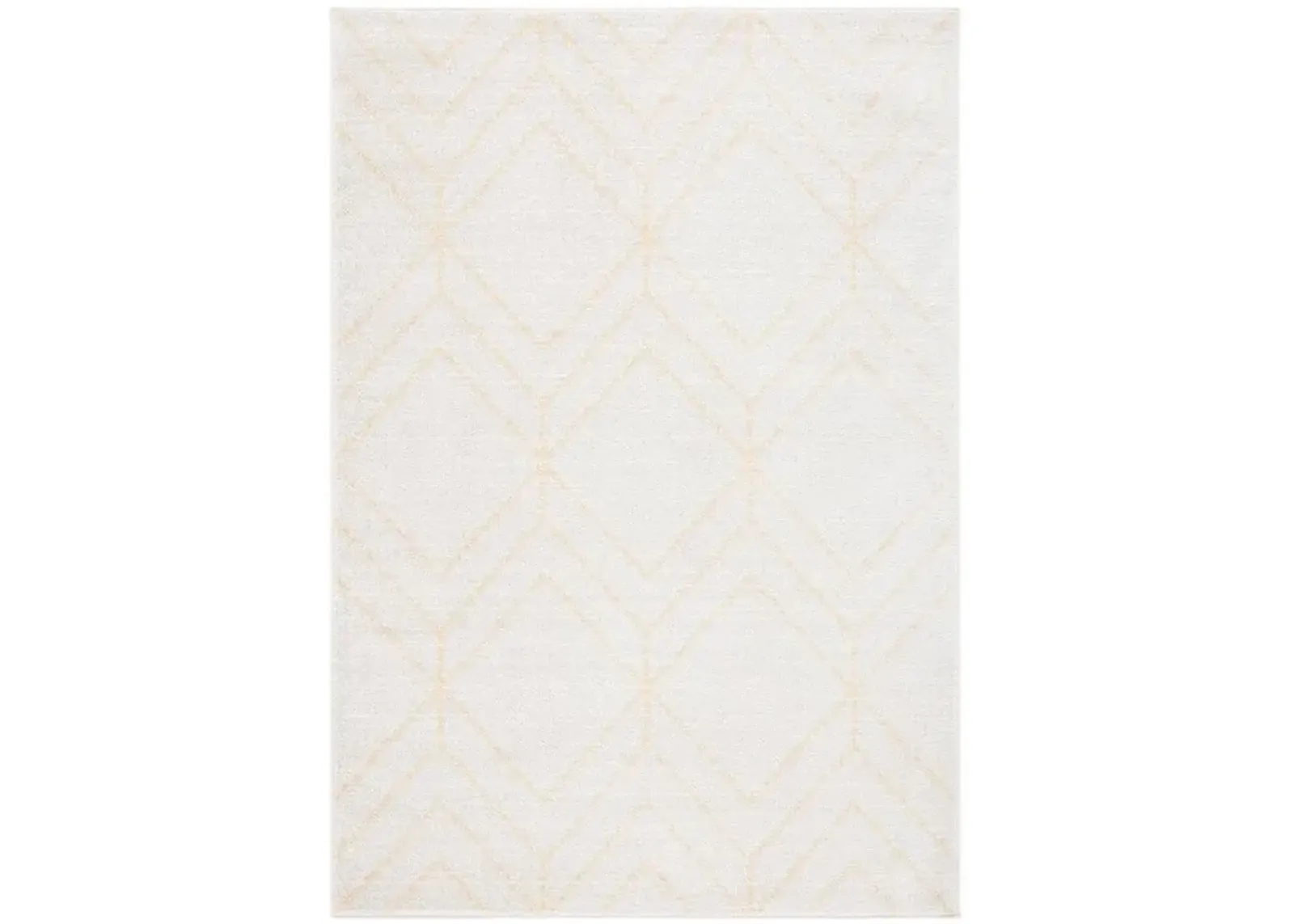 ADIRONDACK Contemporary Ivory / Gold 3' X 5' Powerloomed Rug