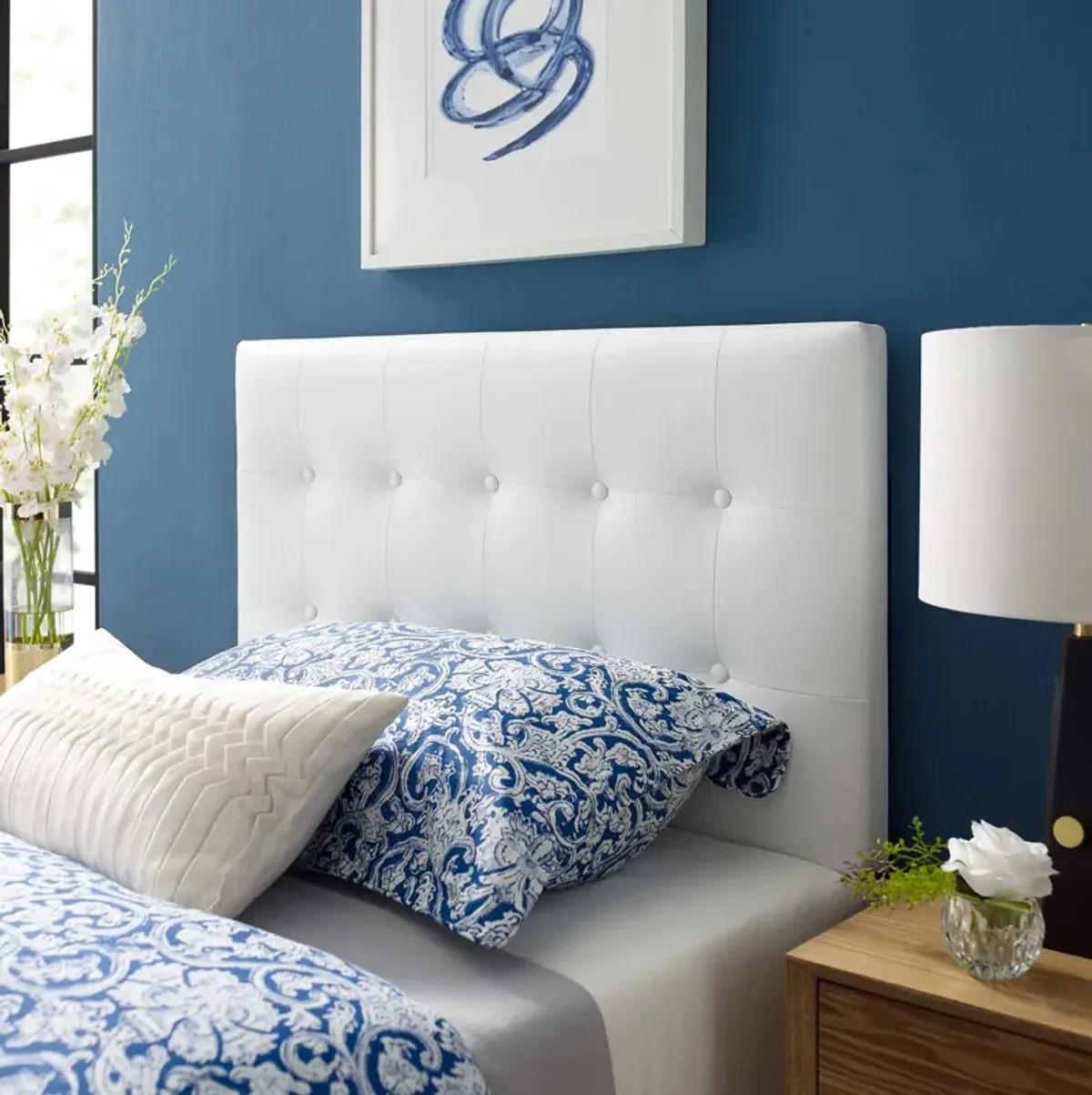 Emily Twin Upholstered Vinyl Headboard