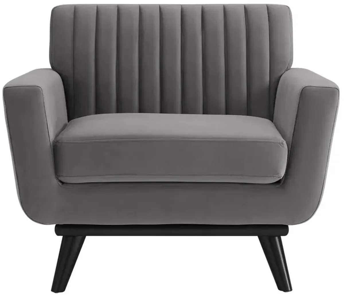 Engage Channel Tufted Performance Velvet Armchair