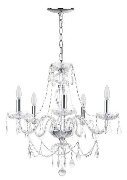 Jingle 5 Light Chrome 22.5-Inch Dia Adjustable Chandelier