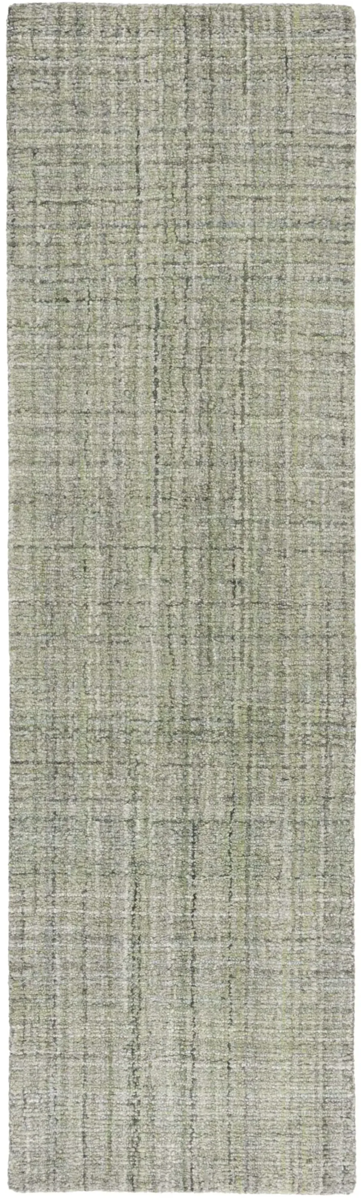 ABSTRACT 151 GREEN 2'-3' x 8' Runner Rug