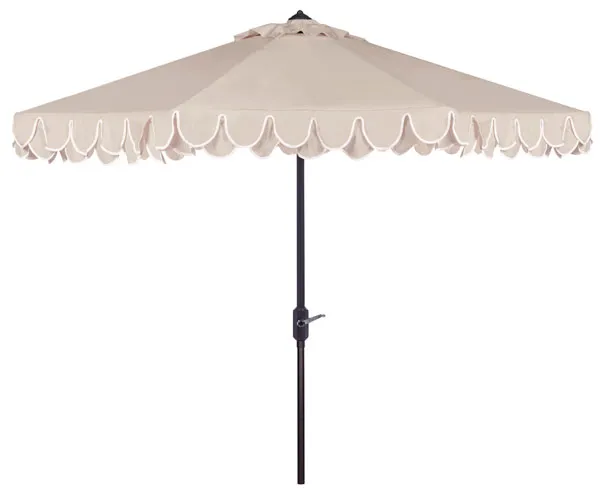 Uv Resistant Elegant Valance 9ft Auto Tilt Umbrella