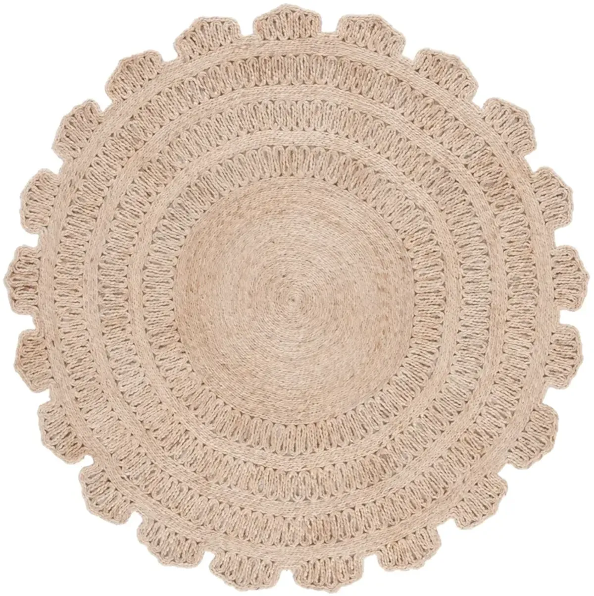 NATURAL FIBER 243 NATURAL 3' x 3' Round Round Rug