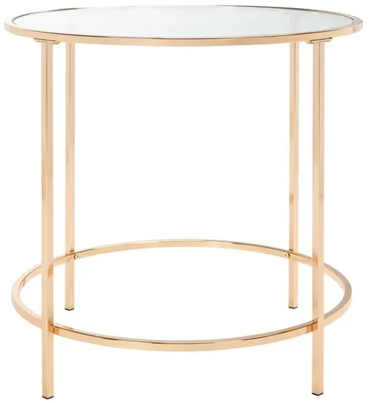 KOLBY ROUND GLASS SIDE TABLE