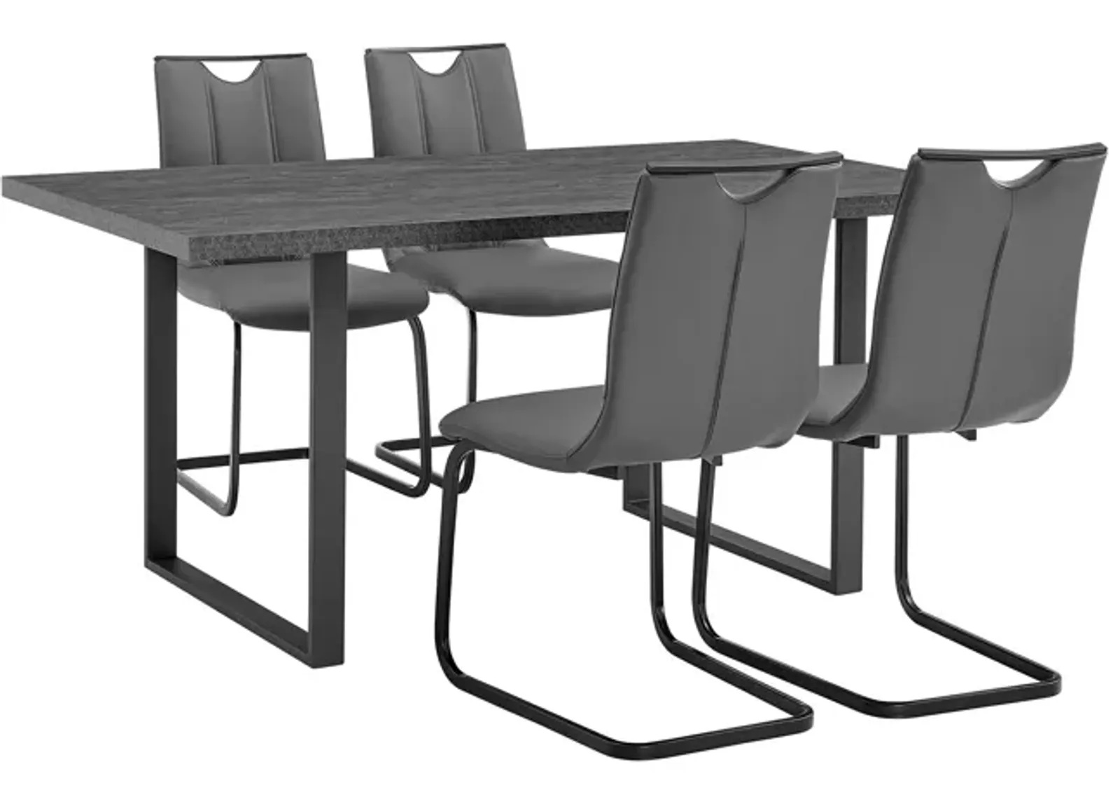 Fenton and Gray Pacific 5 Piece Modern Rectangular Dining Set