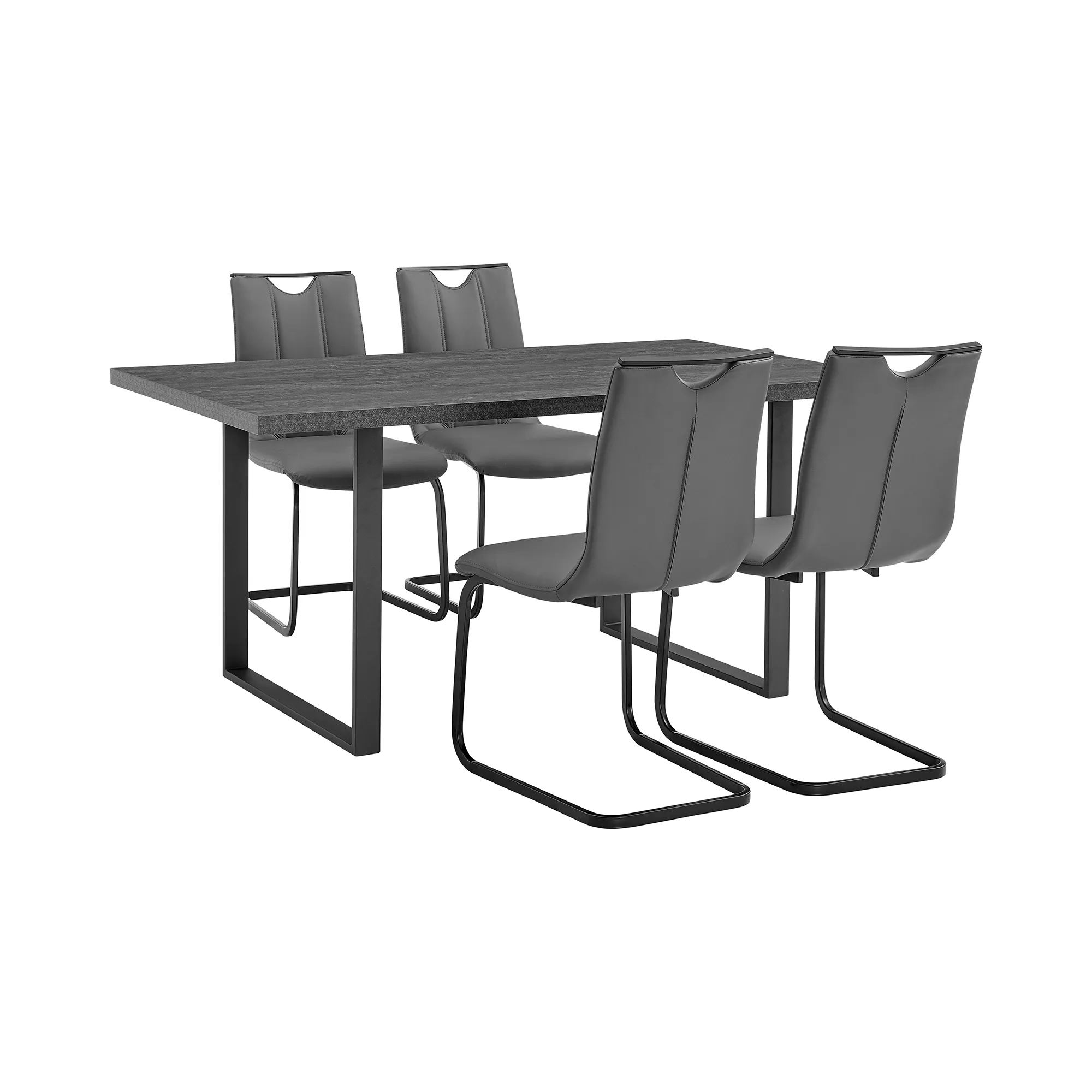 Fenton and Gray Pacific 5 Piece Modern Rectangular Dining Set