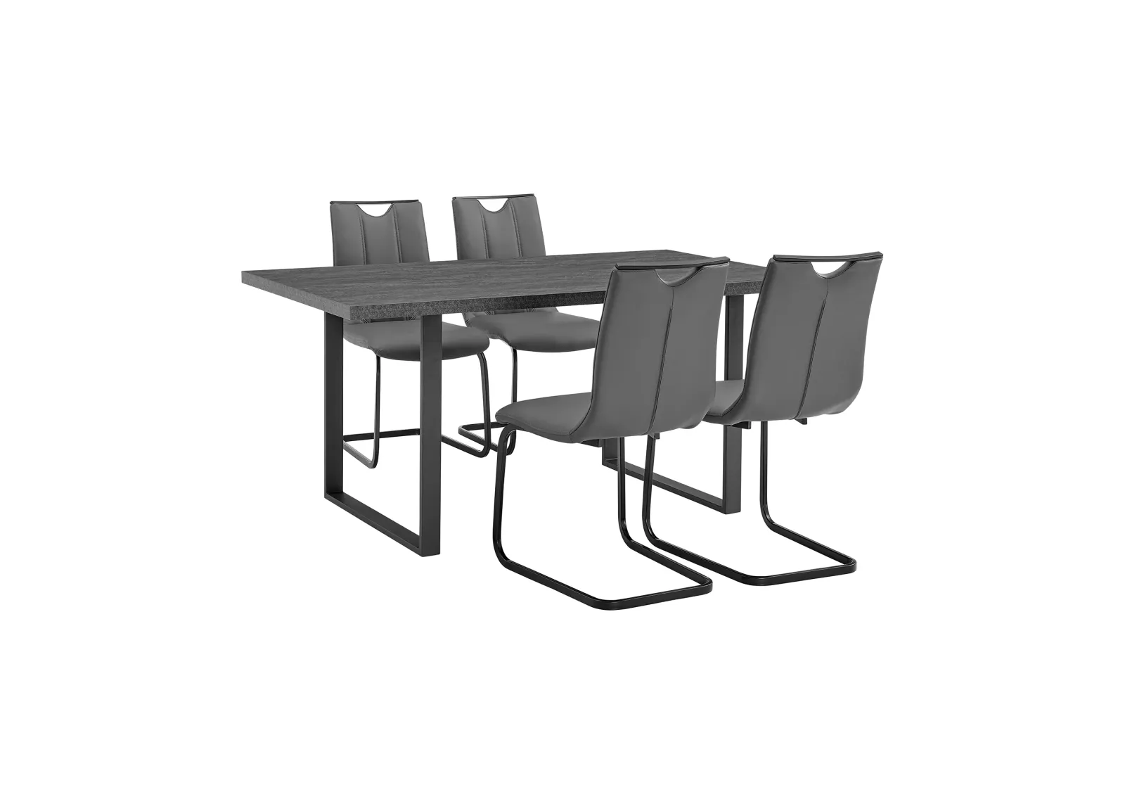 Fenton and Gray Pacific 5 Piece Modern Rectangular Dining Set