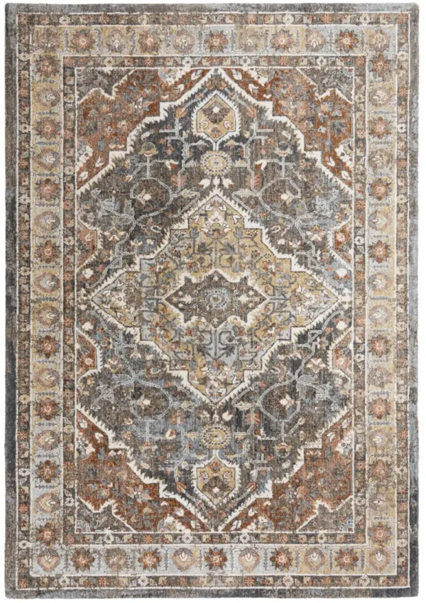 Jasper Terracotta/Multi Persian/Classic Recycled Polyester 9'x12' Rectangle Rug